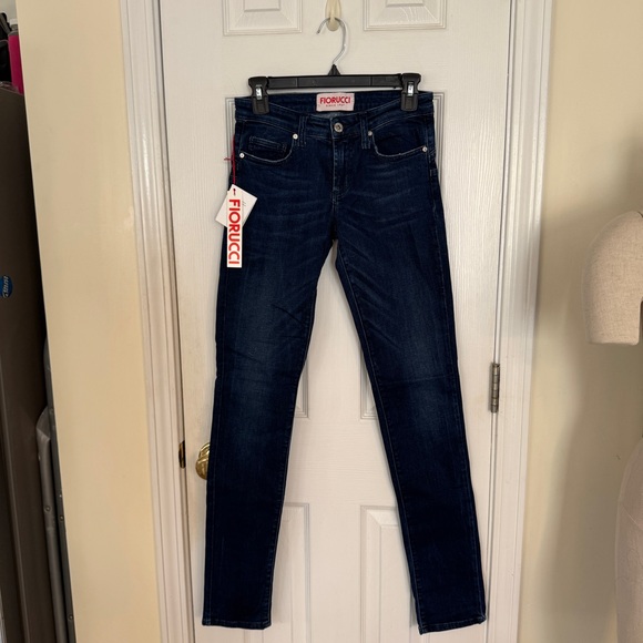 Fiorucci Denim - Fiorucci x Naomi Campbell Jeans Sz 25 High-Rise Stretch Denim Made in Italy NWT